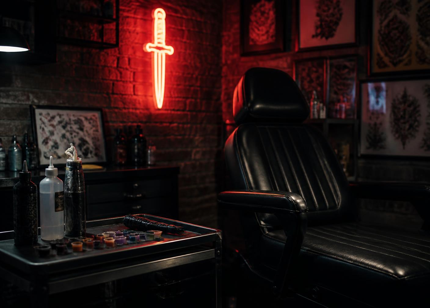 Inside the private Crimson Dove Tattoo studio in Saint Louis